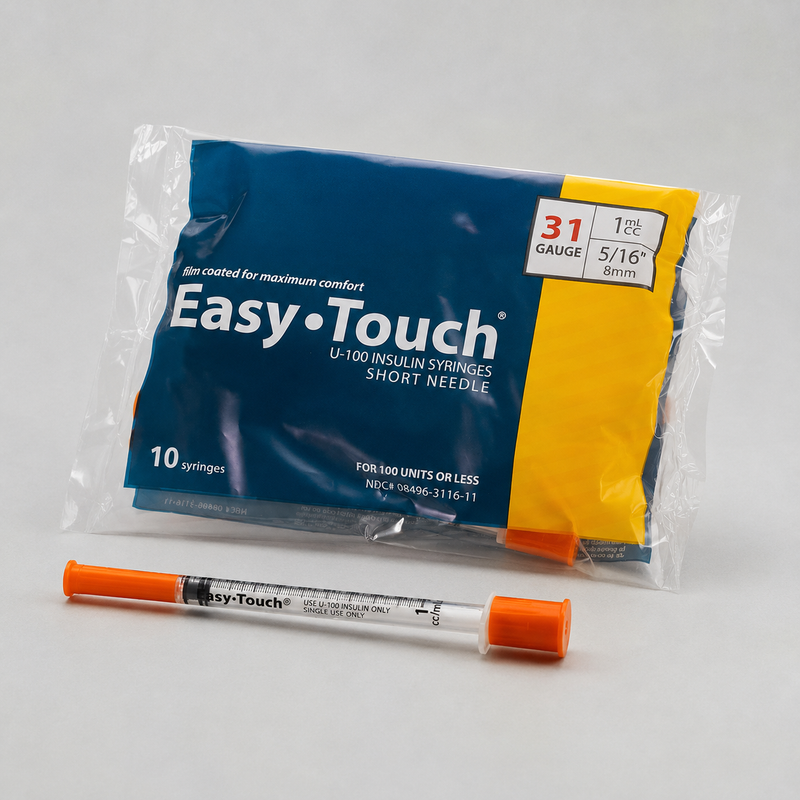 EasyTouch 31G 1mL Insulin Syringes