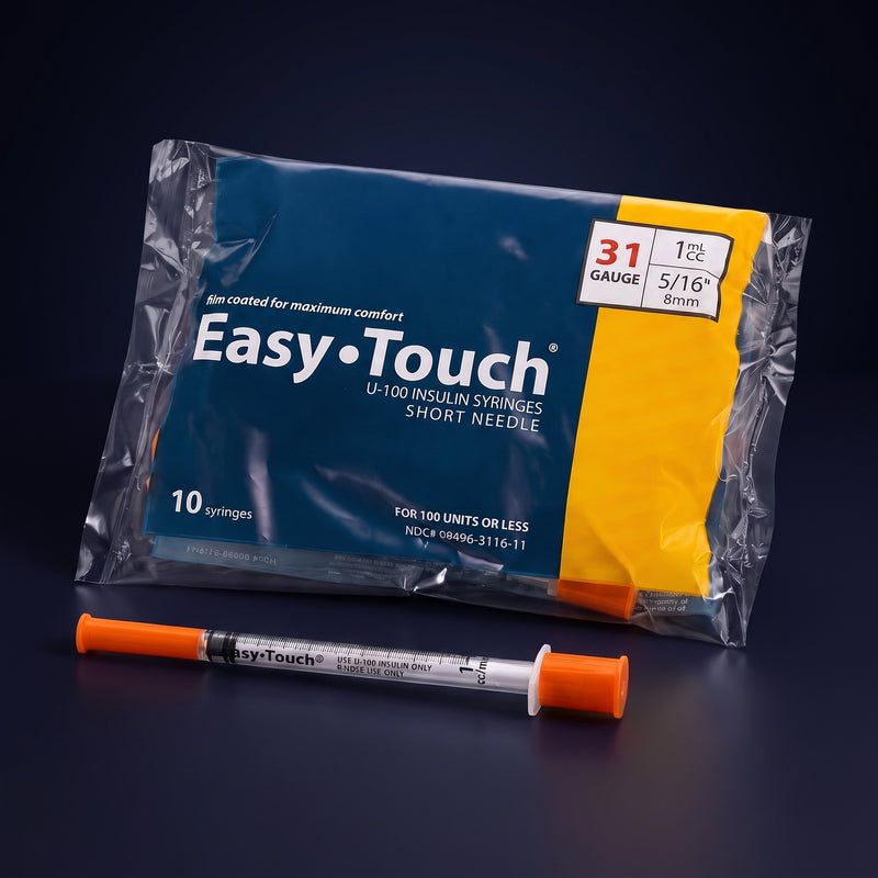 EasyTouch 31G 1mL Insulin Syringes
