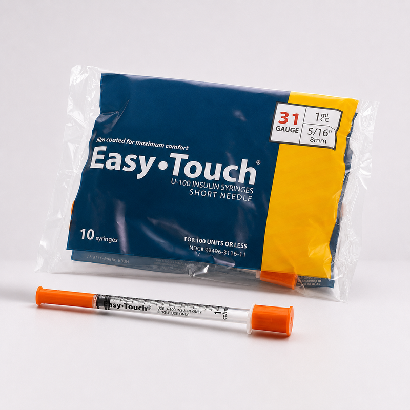 EasyTouch 31G 1mL Insulin Syringes
