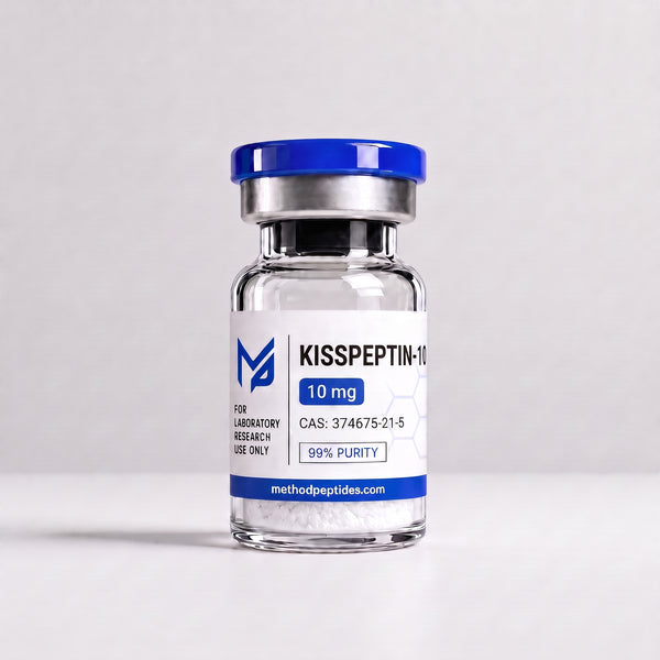 Kisspeptin-10 10mg lyophilized research peptide vial by Method Peptides